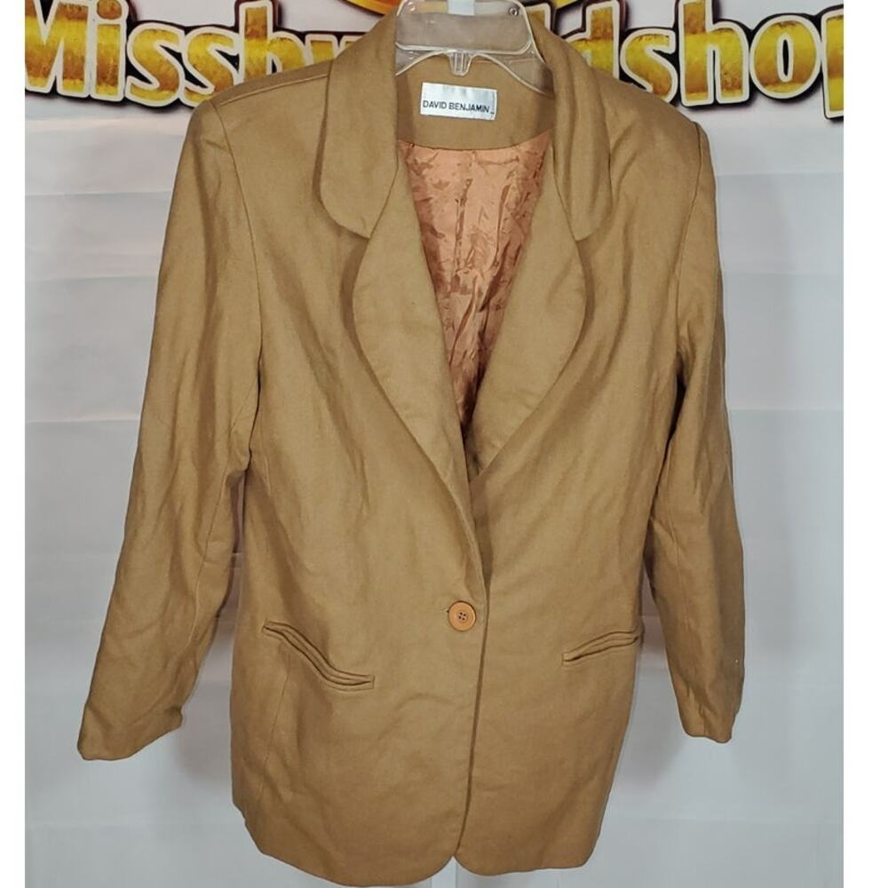 Vintage David Benjamin Brown Wool Blazer Women’s Size 6